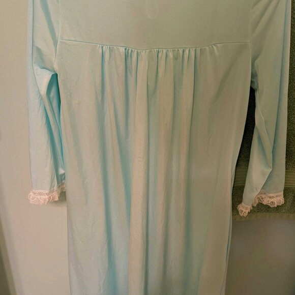 Komar Vintage Nylon Peignoir Nightown Robe Set Dainty Blue Feminine - Picture 3 of 12
